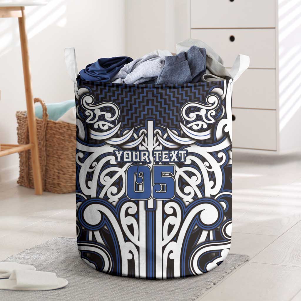 Custom Aotearoa Ngati Tuwharetoa Laundry Basket Maori Tribal Pattern Mix Poutama