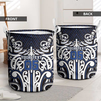 Custom Aotearoa Ngati Tuwharetoa Laundry Basket Maori Tribal Pattern Mix Poutama