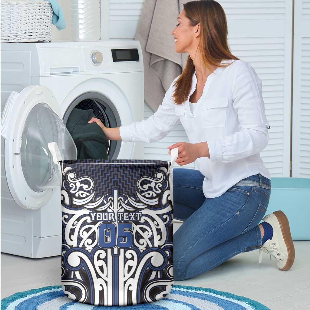 Custom Aotearoa Ngati Tuwharetoa Laundry Basket Maori Tribal Pattern Mix Poutama