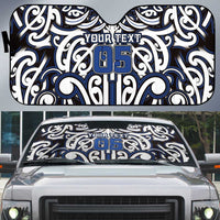 Custom Aotearoa Ngati Tuwharetoa Auto Sun Shade Maori Tribal Pattern Mix Poutama