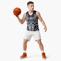 Custom Aotearoa Ngati Tuwharetoa Basketball Jersey Maori Tribal Pattern Mix Poutama