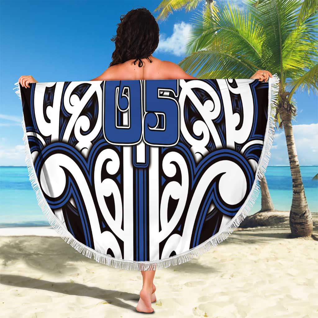 Custom Aotearoa Ngati Tuwharetoa Beach Blanket Maori Tribal Pattern Mix Poutama