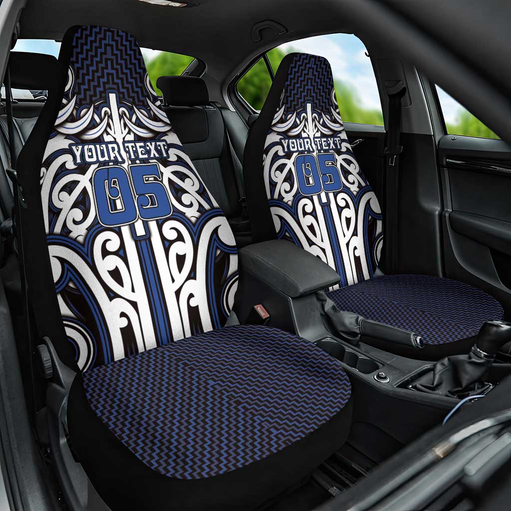 Custom Aotearoa Ngati Tuwharetoa Car Seat Cover Maori Tribal Pattern Mix Poutama