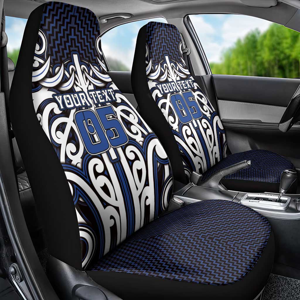 Custom Aotearoa Ngati Tuwharetoa Car Seat Cover Maori Tribal Pattern Mix Poutama