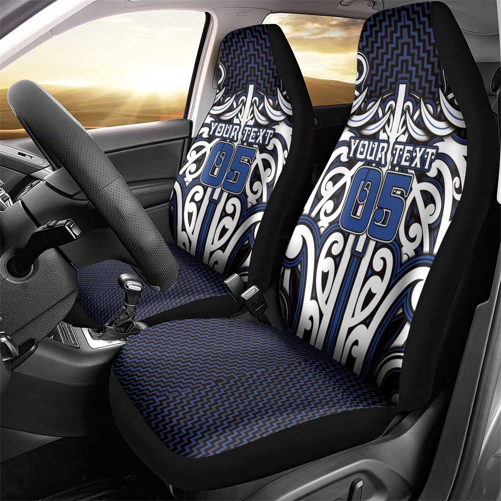 Custom Aotearoa Ngati Tuwharetoa Car Seat Cover Maori Tribal Pattern Mix Poutama