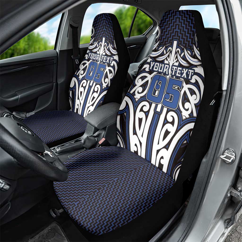 Custom Aotearoa Ngati Tuwharetoa Car Seat Cover Maori Tribal Pattern Mix Poutama