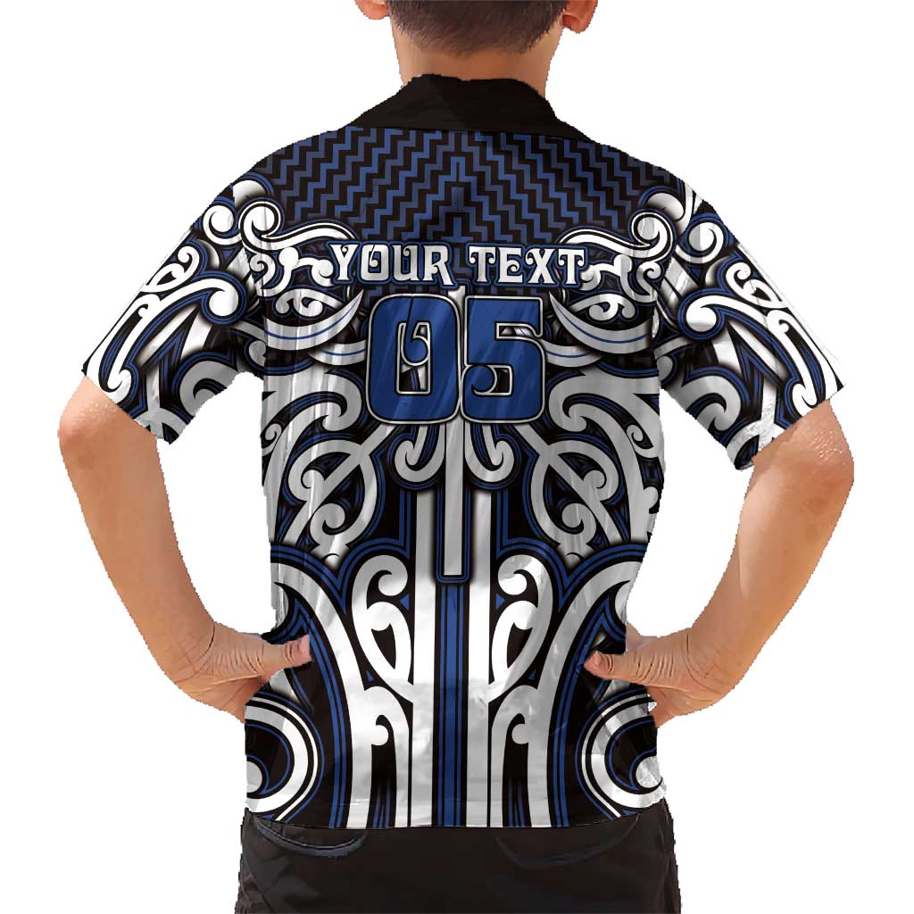 Custom Aotearoa Ngati Tuwharetoa Family Matching Off The Shoulder Long Sleeve Dress and Hawaiian Shirt Maori Tribal Pattern Mix Poutama LT05 - Polynesian Pride