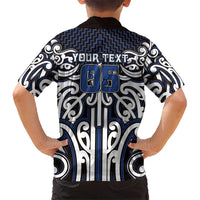 Custom Aotearoa Ngati Tuwharetoa Family Matching Off Shoulder Maxi Dress and Hawaiian Shirt Maori Tribal Pattern Mix Poutama LT05 - Polynesian Pride