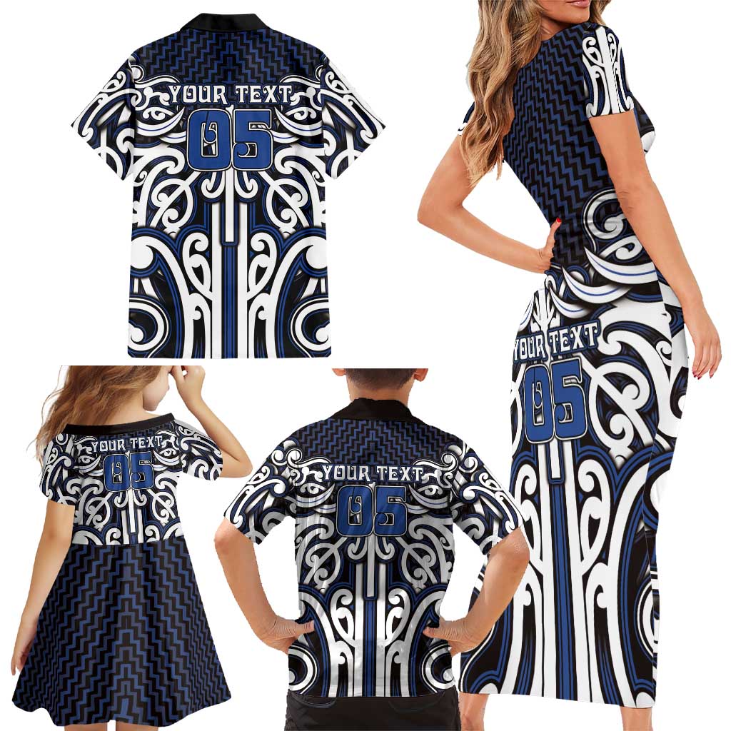 Custom Aotearoa Ngati Tuwharetoa Family Matching Short Sleeve Bodycon Dress and Hawaiian Shirt Maori Tribal Pattern Mix Poutama LT05 - Polynesian Pride