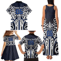 Custom Aotearoa Ngati Tuwharetoa Family Matching Tank Maxi Dress and Hawaiian Shirt Maori Tribal Pattern Mix Poutama LT05 - Polynesian Pride