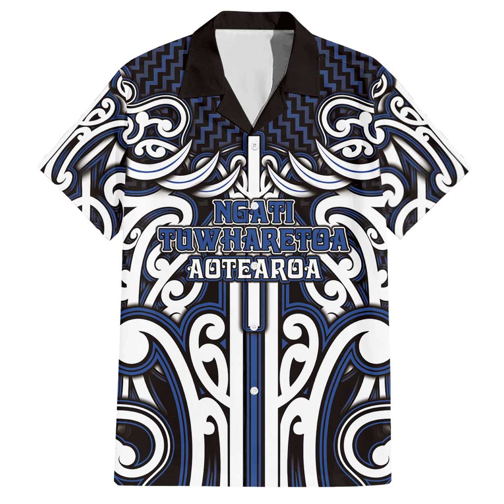 Custom Aotearoa Ngati Tuwharetoa Hawaiian Shirt Maori Tribal Pattern Mix Poutama