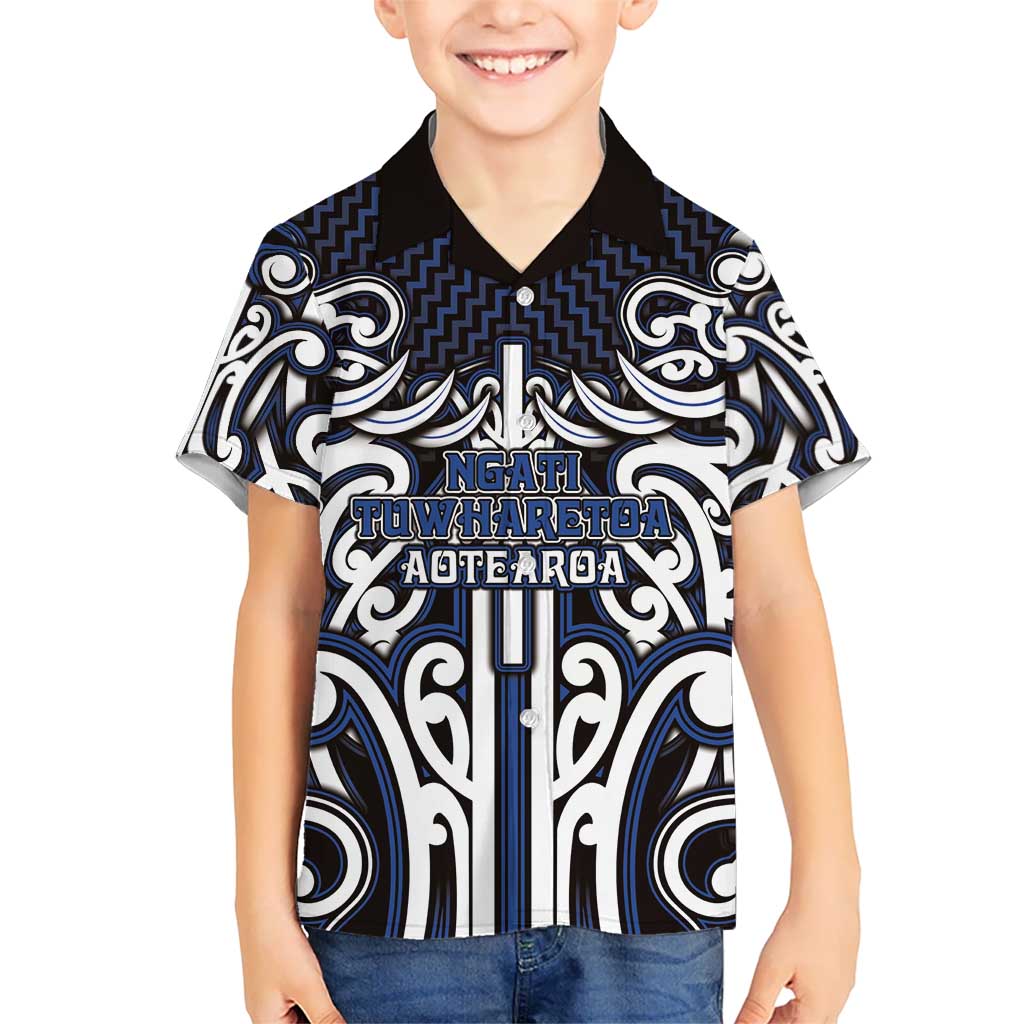 Custom Aotearoa Ngati Tuwharetoa Hawaiian Shirt Maori Tribal Pattern Mix Poutama