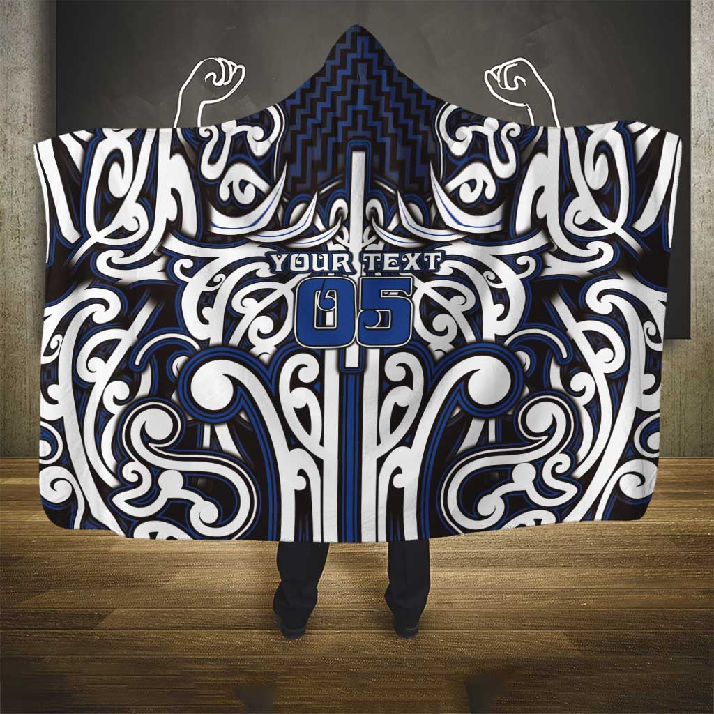Custom Aotearoa Ngati Tuwharetoa Hooded Blanket Maori Tribal Pattern Mix Poutama