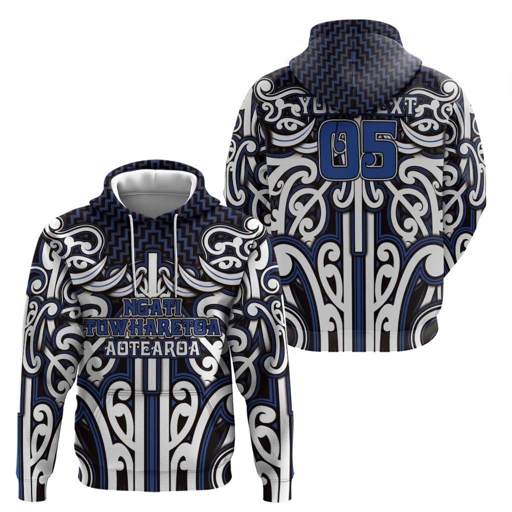 Custom Aotearoa Ngati Tuwharetoa Hoodie Maori Tribal Pattern Mix Poutama LT05 - Polynesian Pride