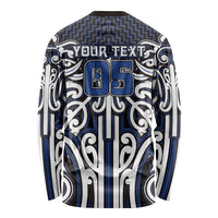 Custom Aotearoa Ngati Tuwharetoa Long Sleeve Shirt Maori Tribal Pattern Mix Poutama