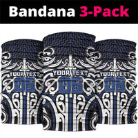 Custom Aotearoa Ngati Tuwharetoa Neck Gaiter Maori Tribal Pattern Mix Poutama