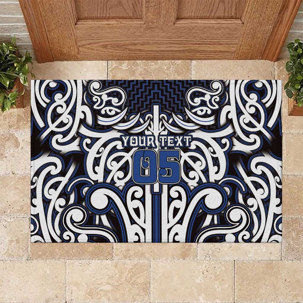 Custom Aotearoa Ngati Tuwharetoa Rubber Doormat Maori Tribal Pattern Mix Poutama