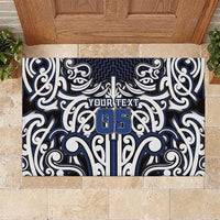 Custom Aotearoa Ngati Tuwharetoa Rubber Doormat Maori Tribal Pattern Mix Poutama