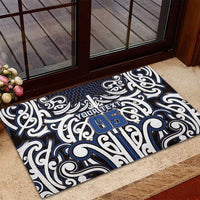 Custom Aotearoa Ngati Tuwharetoa Rubber Doormat Maori Tribal Pattern Mix Poutama