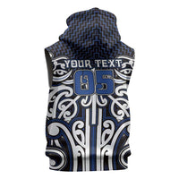 Custom Aotearoa Ngati Tuwharetoa Sleeveless Zip Hoodie Maori Tribal Pattern Mix Poutama LT05 - Polynesian Pride