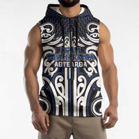 Custom Aotearoa Ngati Tuwharetoa Sleeveless Zip Hoodie Maori Tribal Pattern Mix Poutama LT05 - Polynesian Pride