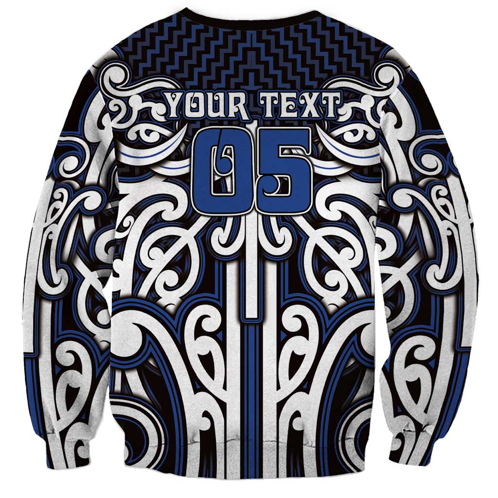 Custom Aotearoa Ngati Tuwharetoa Sweatshirt Maori Tribal Pattern Mix Poutama