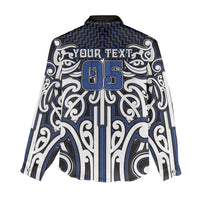 Custom Aotearoa Ngati Tuwharetoa Women Casual Shirt Maori Tribal Pattern Mix Poutama LT05 - Polynesian Pride