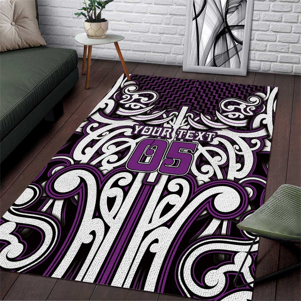 Custom Aotearoa Rangitane Area Rug Maori Tribal Pattern Mix Poutama