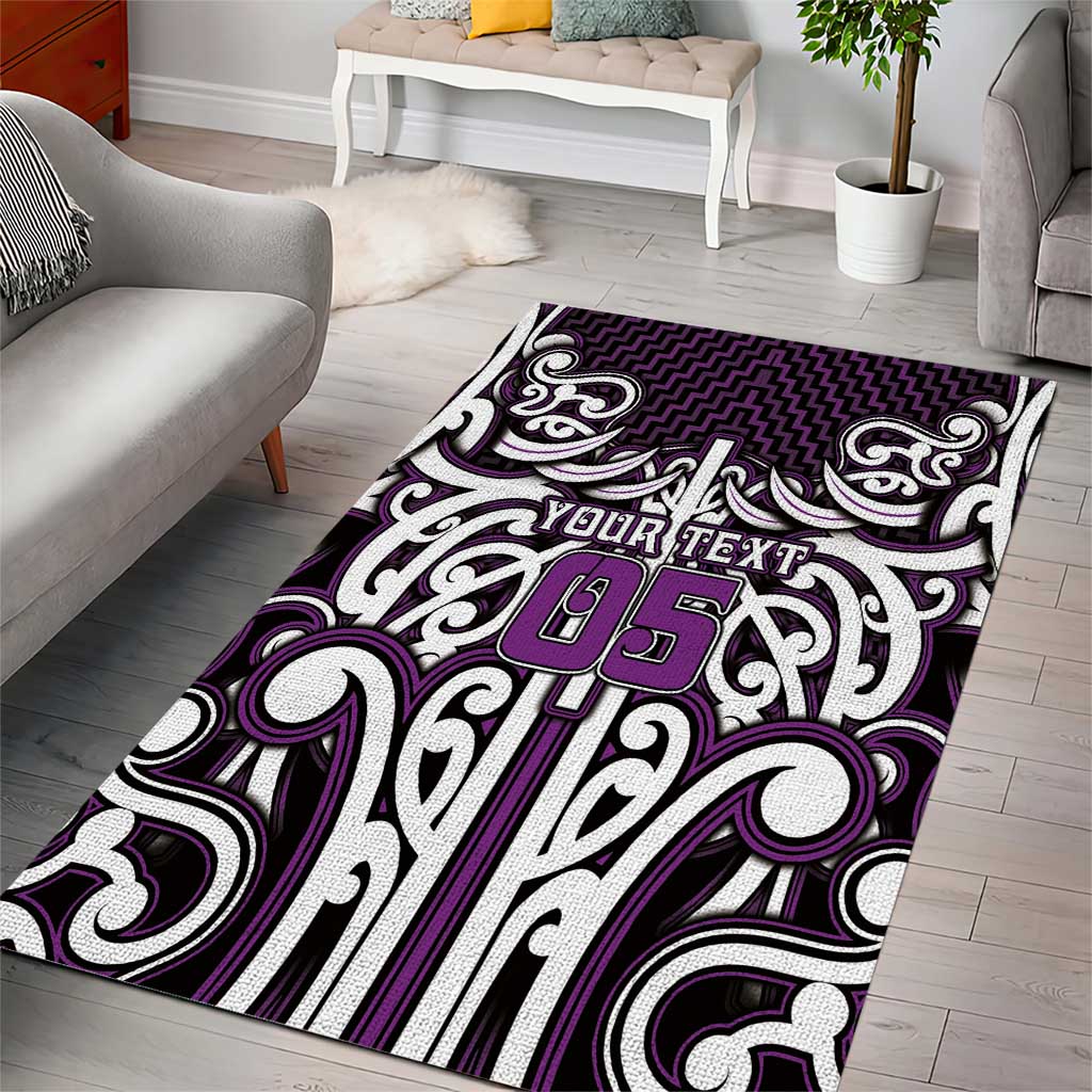 Custom Aotearoa Rangitane Area Rug Maori Tribal Pattern Mix Poutama