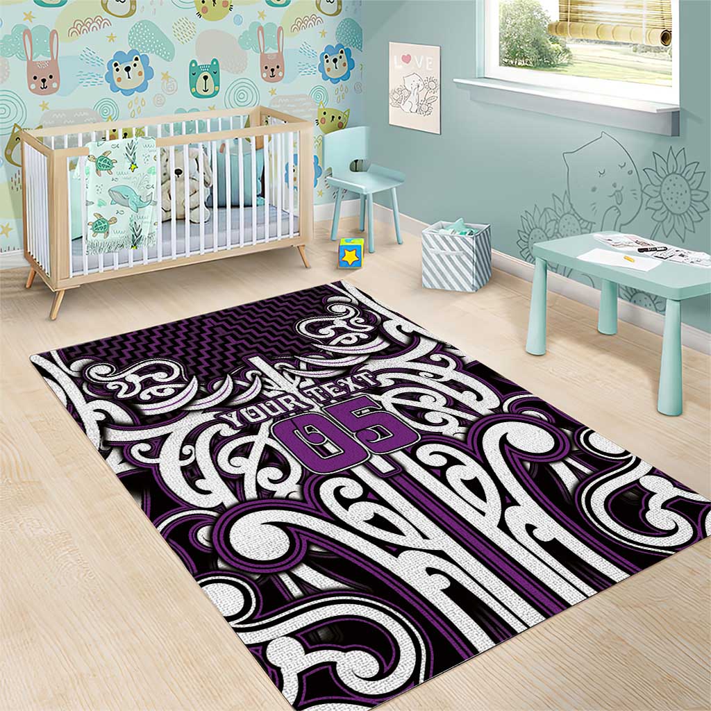 Custom Aotearoa Rangitane Area Rug Maori Tribal Pattern Mix Poutama