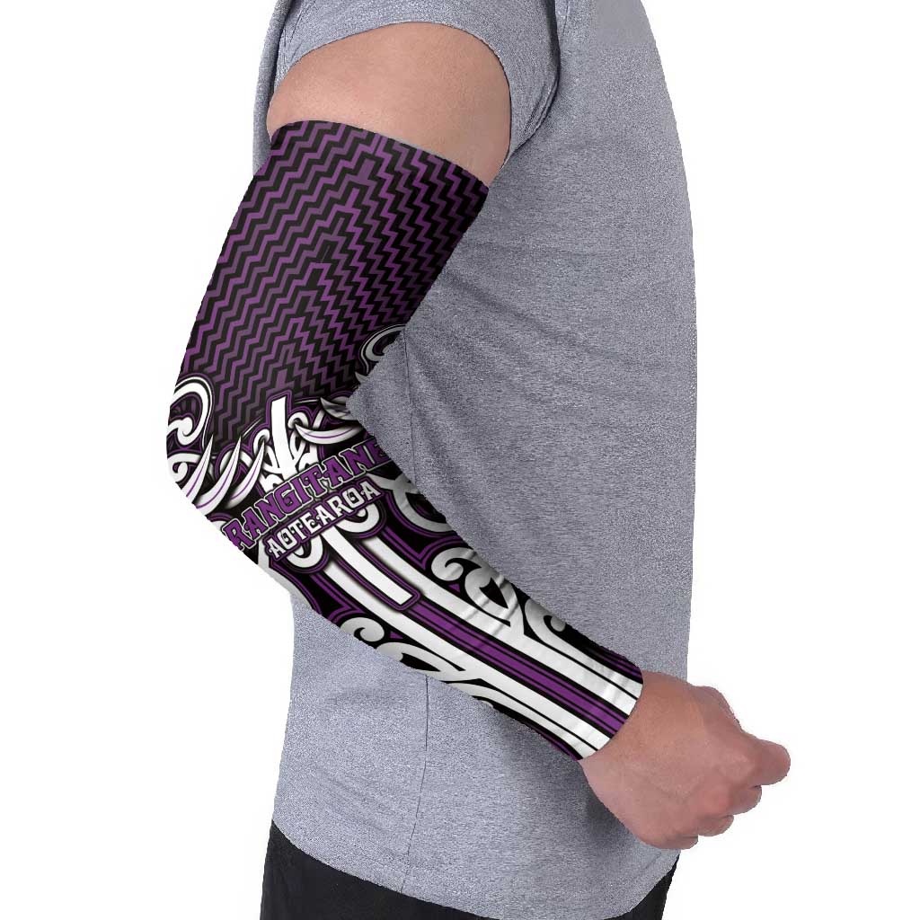 Custom Aotearoa Rangitane Arm Sleeves Maori Tribal Pattern Mix Poutama