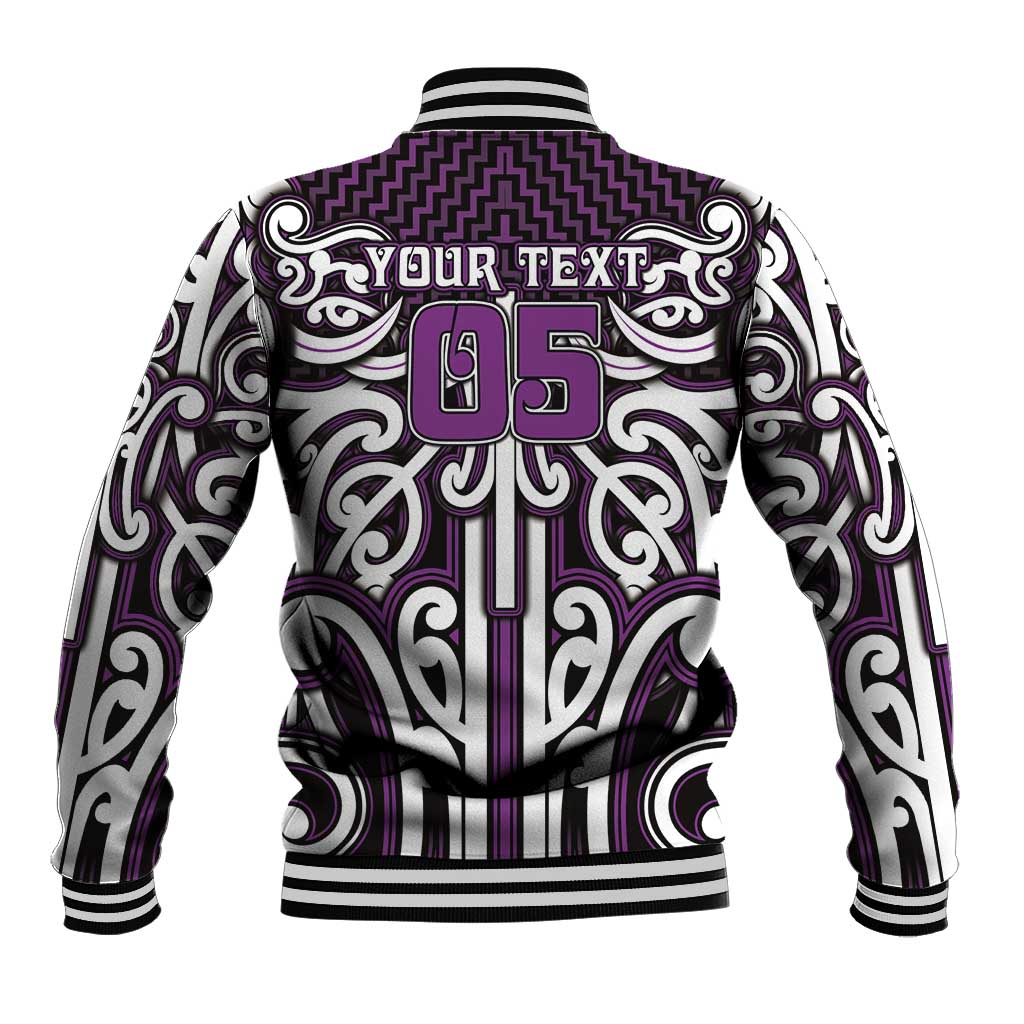 Custom Aotearoa Rangitane Baseball Jacket Maori Tribal Pattern Mix Poutama