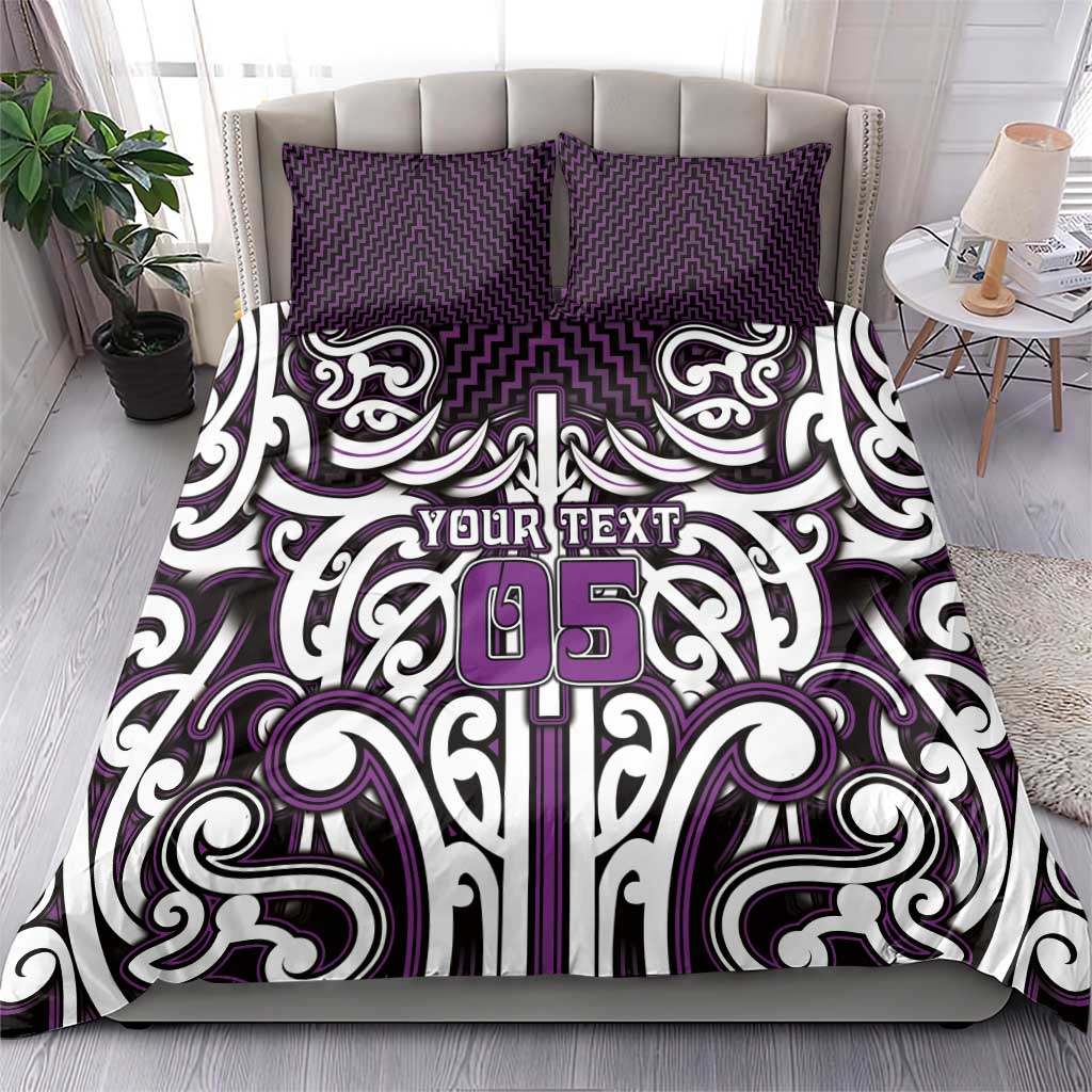 Custom Aotearoa Rangitane Bedding Set Maori Tribal Pattern Mix Poutama
