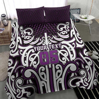 Custom Aotearoa Rangitane Bedding Set Maori Tribal Pattern Mix Poutama