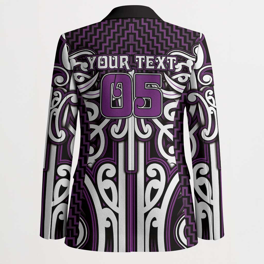 Custom Aotearoa Rangitane Blazer Maori Tribal Pattern Mix Poutama