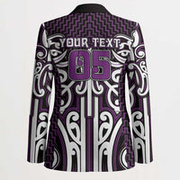 Custom Aotearoa Rangitane Blazer Maori Tribal Pattern Mix Poutama