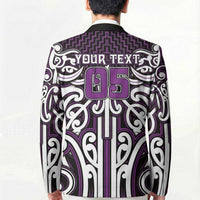 Custom Aotearoa Rangitane Blazer Maori Tribal Pattern Mix Poutama