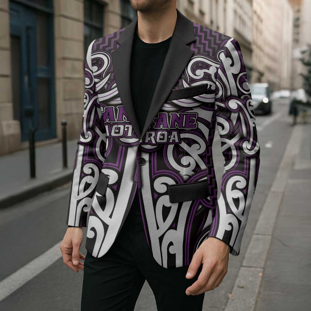 Custom Aotearoa Rangitane Blazer Maori Tribal Pattern Mix Poutama