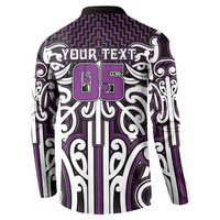 Custom Aotearoa Rangitane Button Sweatshirt Maori Tribal Pattern Mix Poutama