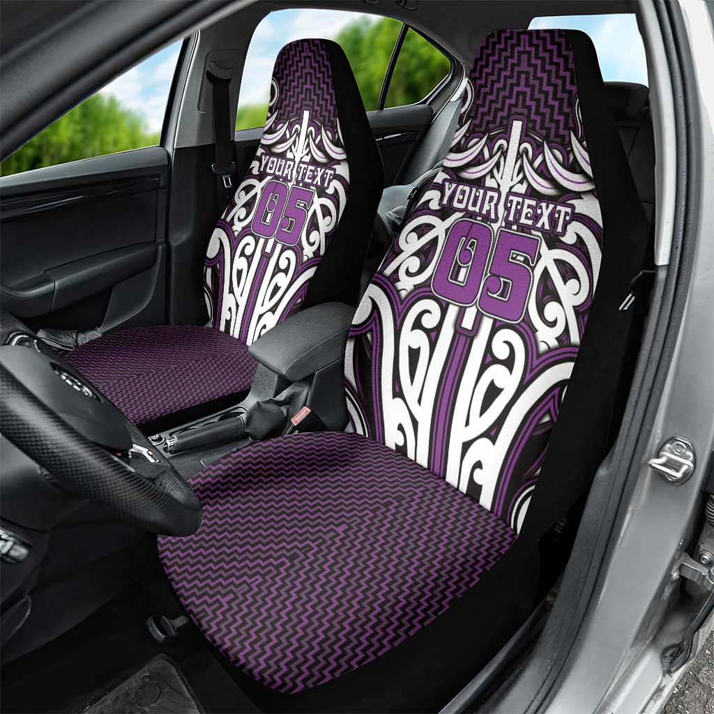 Custom Aotearoa Rangitane Car Seat Cover Maori Tribal Pattern Mix Poutama