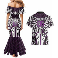 Custom Aotearoa Rangitane Couples Matching Mermaid Dress and Hawaiian Shirt Maori Tribal Pattern Mix Poutama LT05 - Polynesian Pride