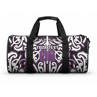 Custom Aotearoa Rangitane Duffle Bag Maori Tribal Pattern Mix Poutama