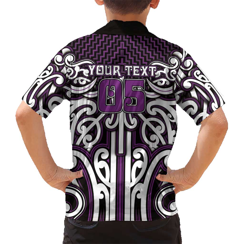 Custom Aotearoa Rangitane Family Matching Off Shoulder Short Dress and Hawaiian Shirt Maori Tribal Pattern Mix Poutama LT05 - Polynesian Pride