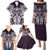 Custom Aotearoa Rangitane Family Matching Puletasi and Hawaiian Shirt Maori Tribal Pattern Mix Poutama LT05 - Polynesian Pride