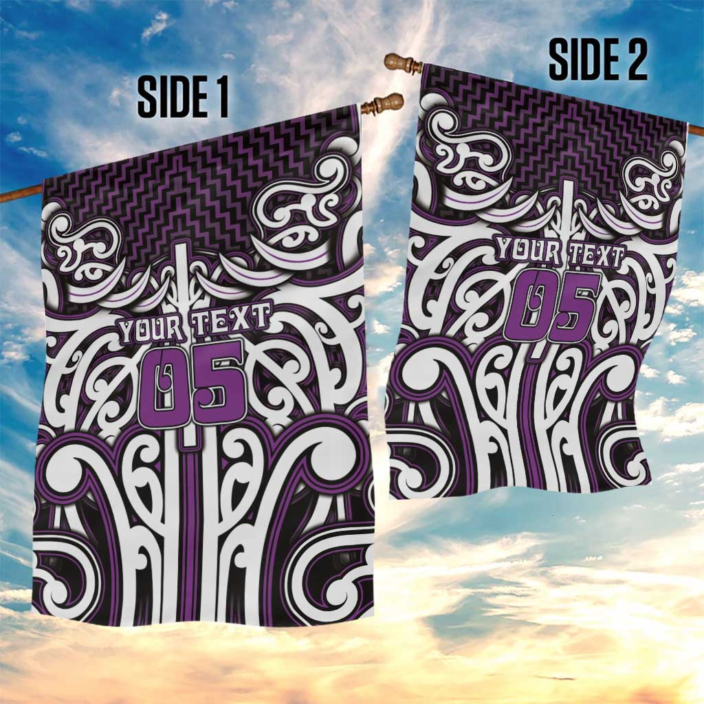Custom Aotearoa Rangitane Garden Flag Maori Tribal Pattern Mix Poutama