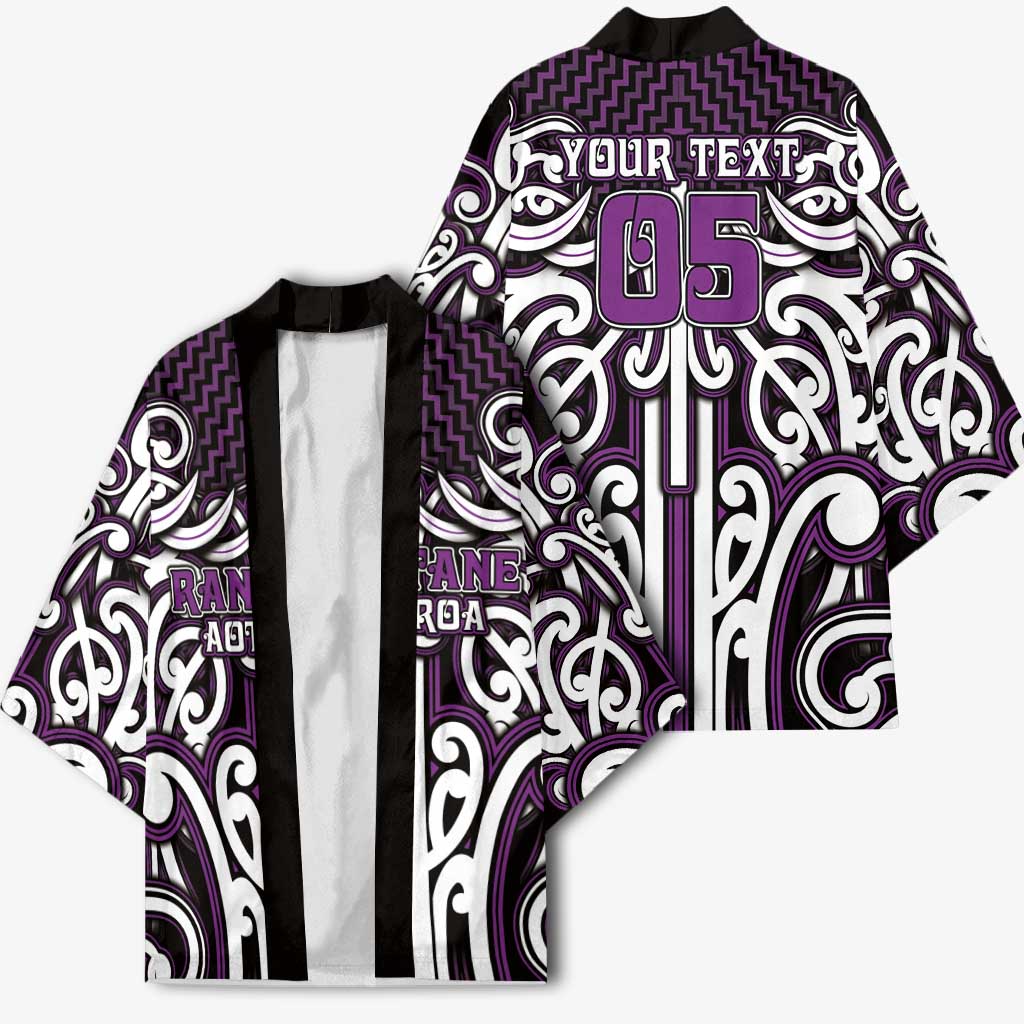 Custom Aotearoa Rangitane Kimono Maori Tribal Pattern Mix Poutama