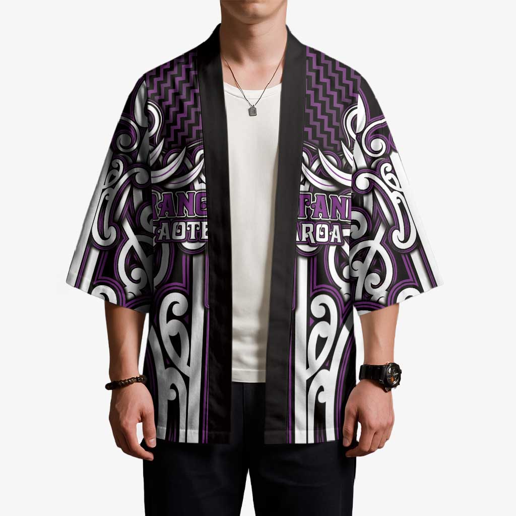 Custom Aotearoa Rangitane Kimono Maori Tribal Pattern Mix Poutama