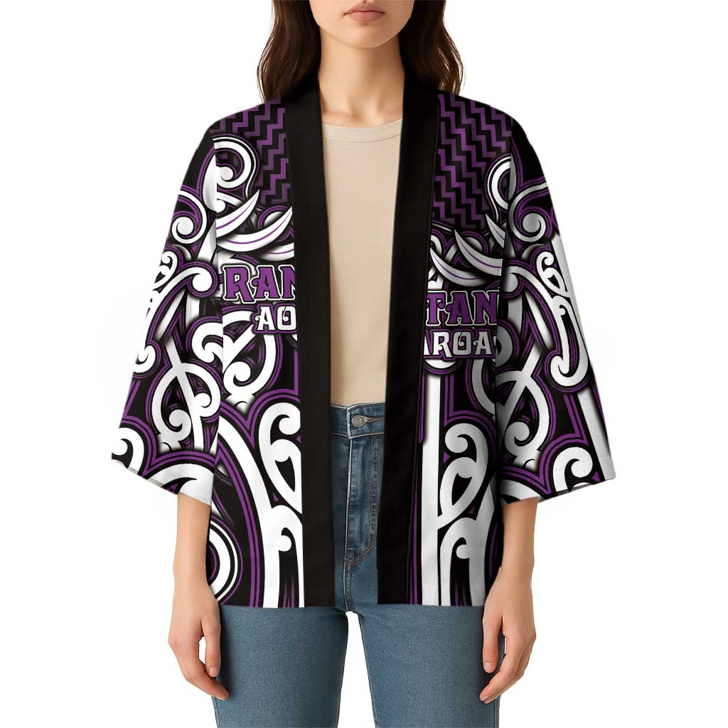 Custom Aotearoa Rangitane Kimono Maori Tribal Pattern Mix Poutama