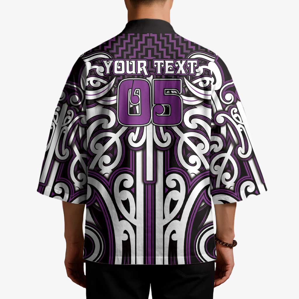 Custom Aotearoa Rangitane Kimono Maori Tribal Pattern Mix Poutama