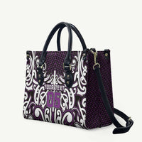Custom Aotearoa Rangitane Leather Bag Maori Tribal Pattern Mix Poutama